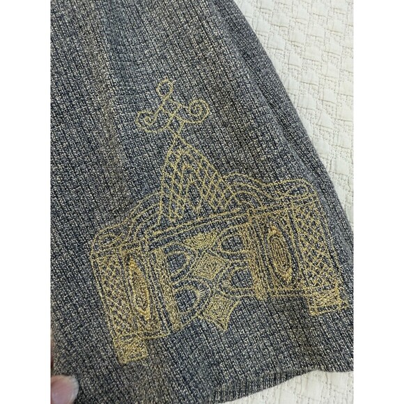 Dries Van Noten Jacket Embellished Cuffs Linen Blend‎ | Gray | Women's Size 44 M - Picture 5 of 13